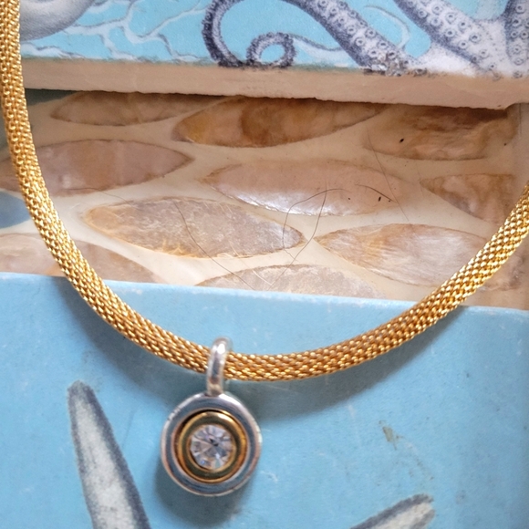 Jewelry - Vintage gold tone and silver Olci necklace